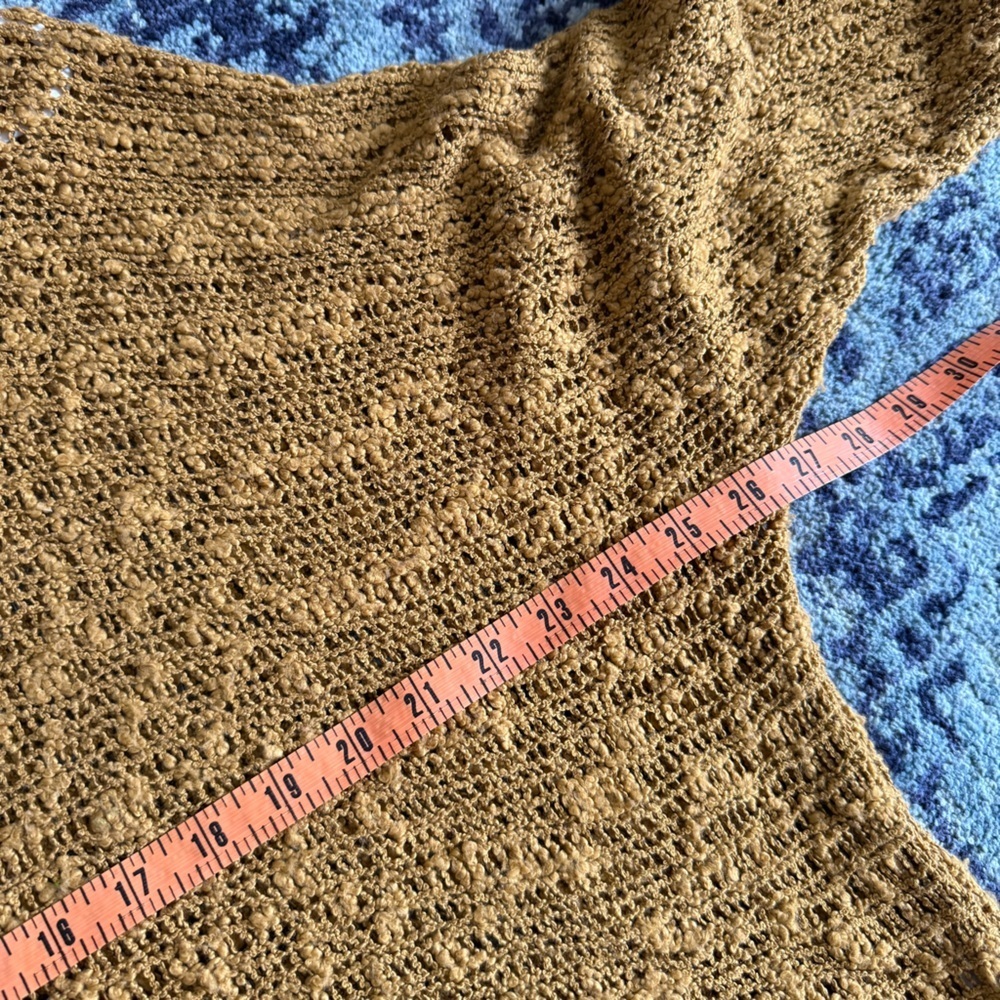 Amber Colored 419 SoHo Pullover by Island Tribe Knits Boho Swim Coverup Sz Large - Picture 7 of 9